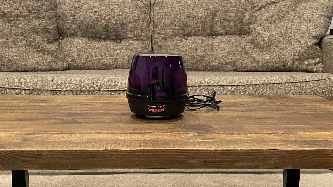 NOS Whelen RB6-R Beacon, Violet (RB6RMV rota-beam 6 purple funeral escort light)