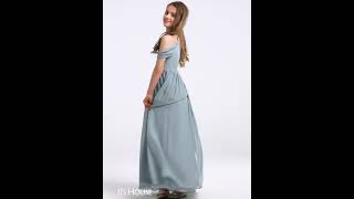 Junior Bridesmaid dresses - A-Line Scoop Neck Floor-Length Chiffon  With Ruffle #shorts