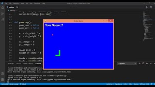 Make Snake Game in Python using PyGame | Python  Source Code