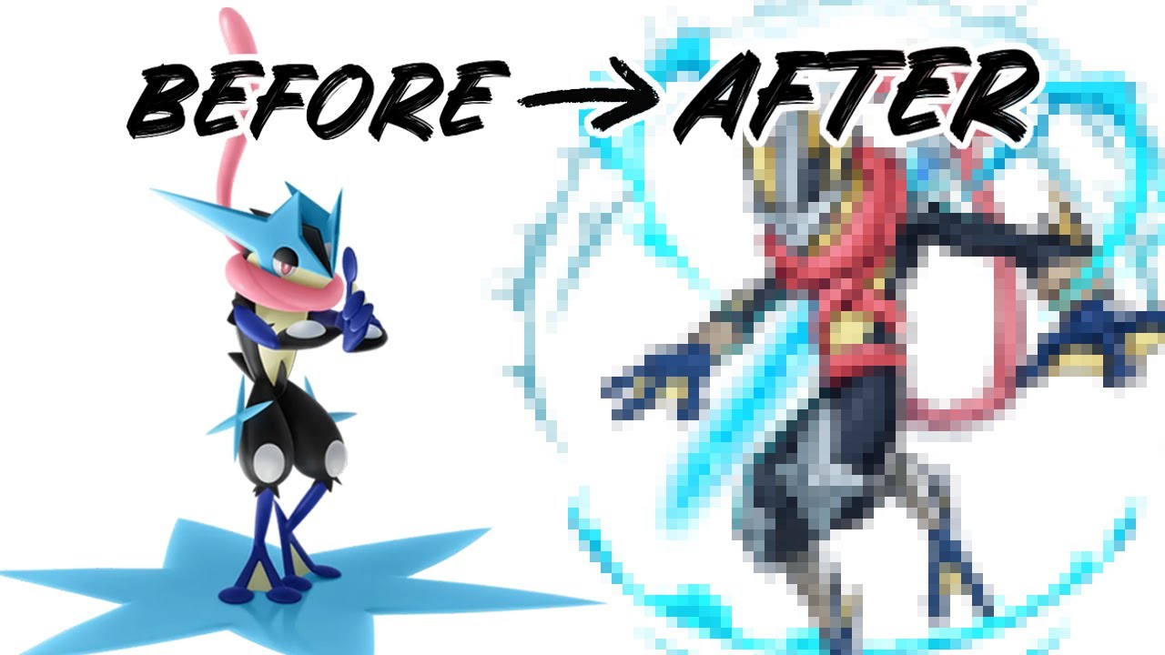 Профессиональный художник переделывает дизайн Mega Greninja