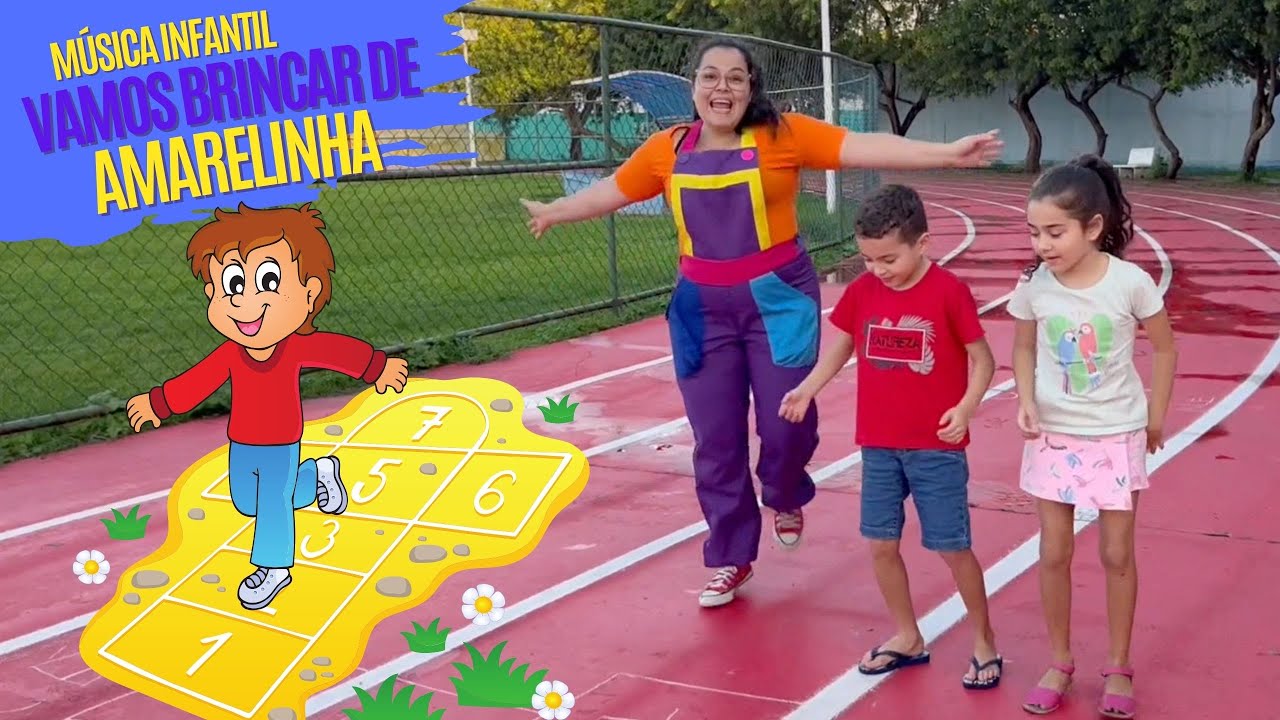 Vamos Brincar de Amarelinha - Música Infantil - Lucas e Maju - YouTube