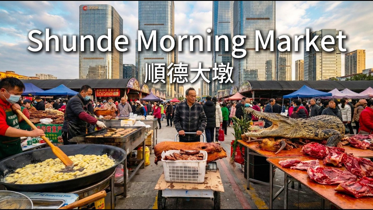 Традиционный рынок под небоскребами: сельская жизнь в бизнес-центре Китая