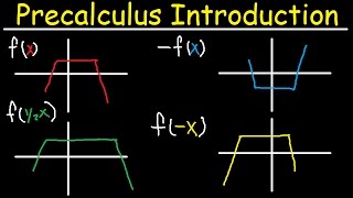 ⁣Precalculus Introduction, Basic Overview, Graphing Parent Functions, Transformations, Domain & R
