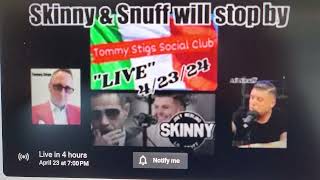Skinny & Snuff will stop by The Social Club LIVE 4/23/24.