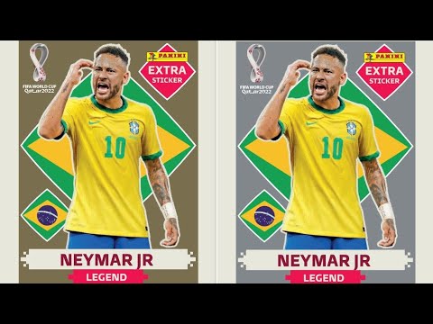 AS 4 LEGENDS NEYMAR JUNIOR (Brasil) - AS 4 FIGURINHAS EXTRA LEGENDS - OURO