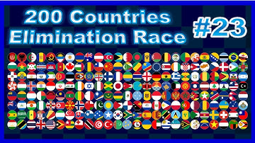 200 Countries Elimination Marble Race #23 in Algodoo | Marble Factory