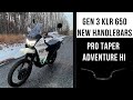 Gen 3 KLR 650 Handlebar Install | Pro Taper Adventure Hi | Great for Tall Riders!