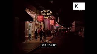 1990s Bourbon Street New Orleans French Quarter Driving at Night HD