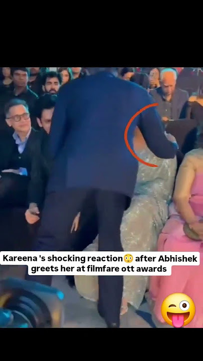 Is all well between kareena and Abhishek bacchan ??? Abhishek greeted Kareena at filmfare OTT awards