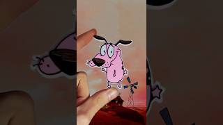 Courage the Cowardly Dog 3D printed - Keychain, Magnet and Pin
