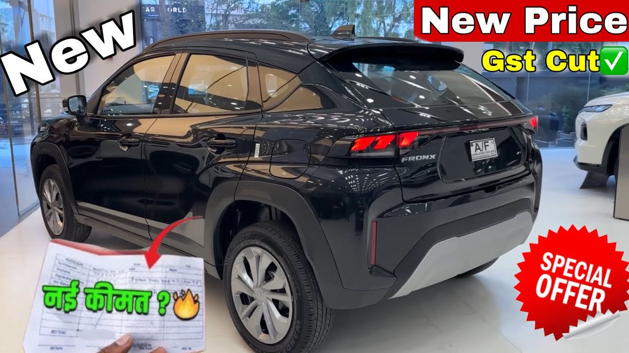 New FRONX Black GST CUT Updated 2025 Delta Model || Maruti Suzuki Fronx 2025 2nd Base Model Review 