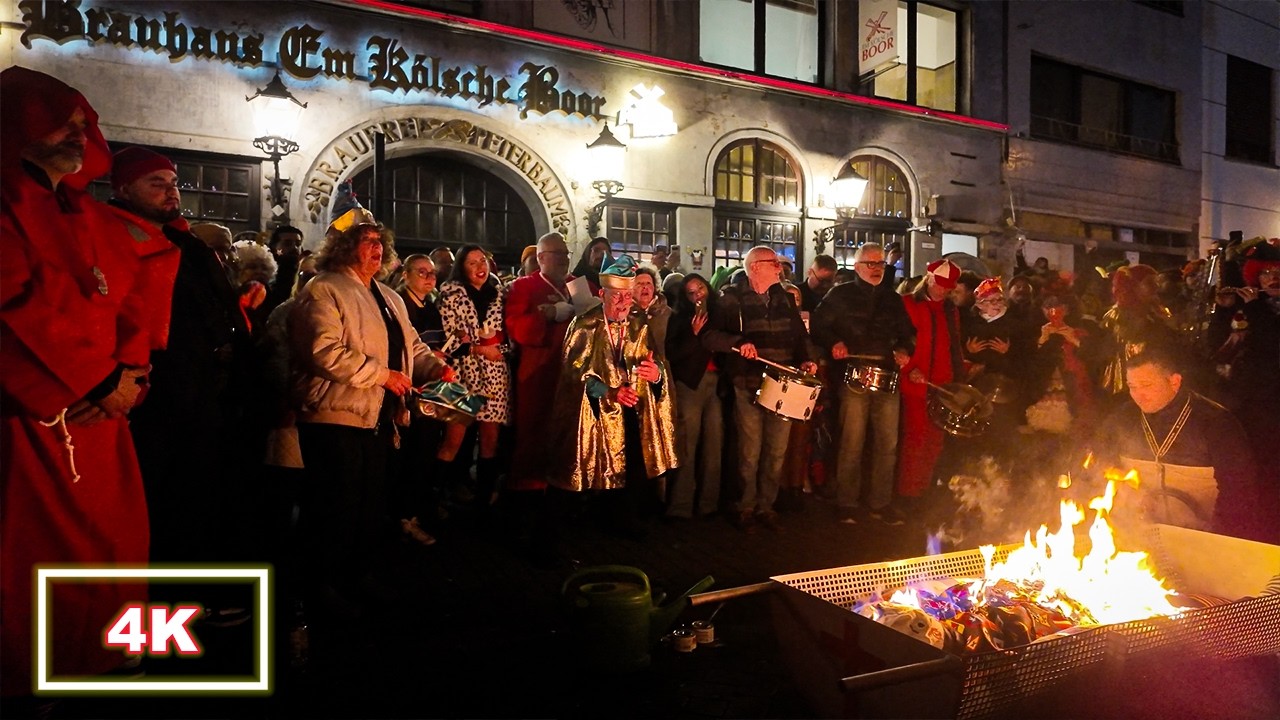 Nubbelverbrennung 2026 am Eigelstein in Köln 🔥 Echte kölsche Karnevalstradition hautnah 🎭 4K Walk