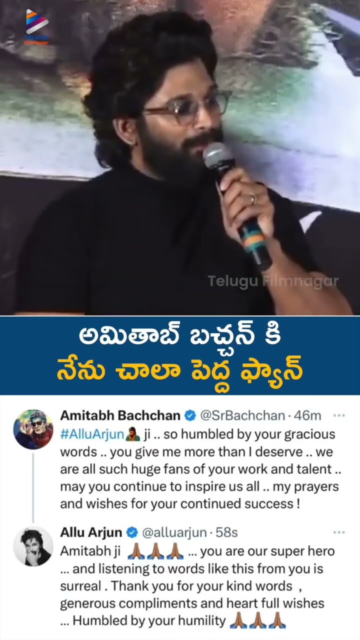 అమితాబ్ బచ్చన్ కి నేను చాలా పెద్ద ఫ్యాన్ | #AlluArjun | #AmitabhBachchan | #Pushpa2TheRule | #Shorts
