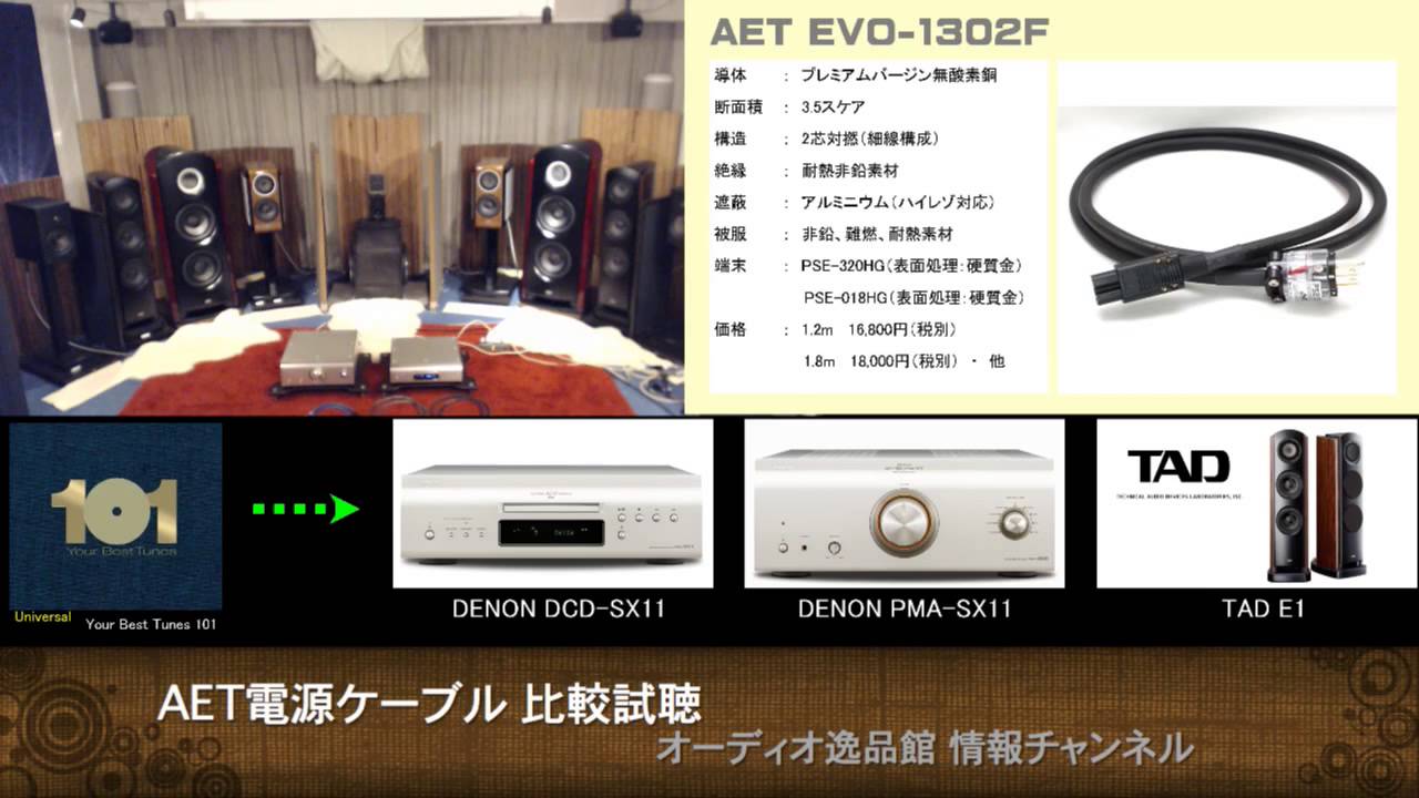 AET Evidence AC HR 1.8m 電源ケーブル