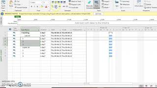 Starting a project in MS Project - task outdent and task indent English