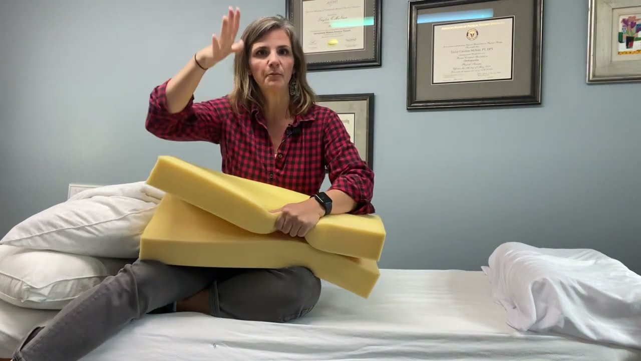 Side sleeping pillow support for back and neck