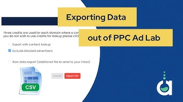 Exporting Data Out Of PPC Ad Lab