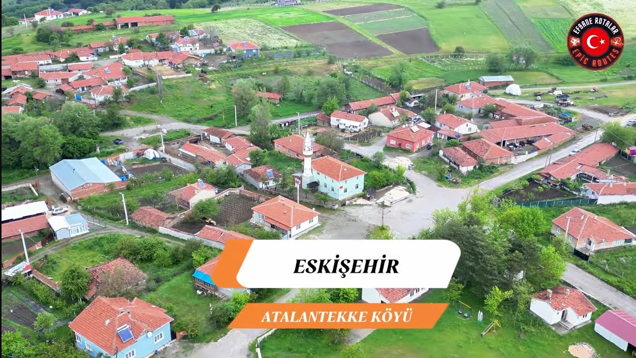 Eskişehir Atalantekke Köyü Dron Görüntüsü Yeşilin Büyüleyici rengi ile
