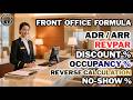 How to calculate Occupancy, ADR, REVPAR, No-Show & More | What Is ARR, ADR, REVPAR in Hotel