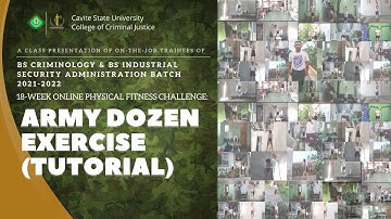 Army Dozen Exercise  | OJT BS Criminology  & BS Industrial Security Administration Batch 2020-2021