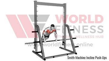 Smith Machine Incline Push Ups Demo