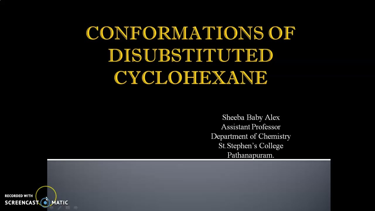 Conformations of disubstituted cyclohexane