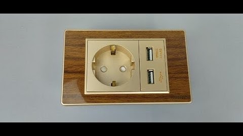 Ổ Cắm Điện Chống Giật Chuẩn Đức Tích Hợp 2 Cổng USB Sạc 5V Vân Gỗ Tenko I Tenko.com.vn