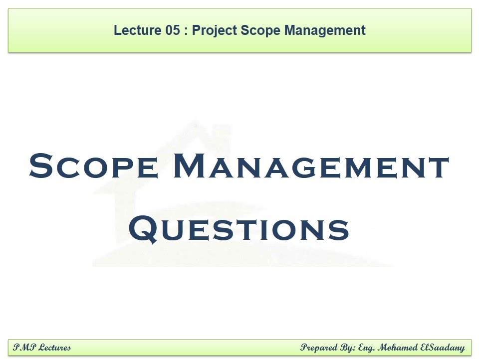 PMP Preparation - 05 Scope Management (Questions) - YouTube