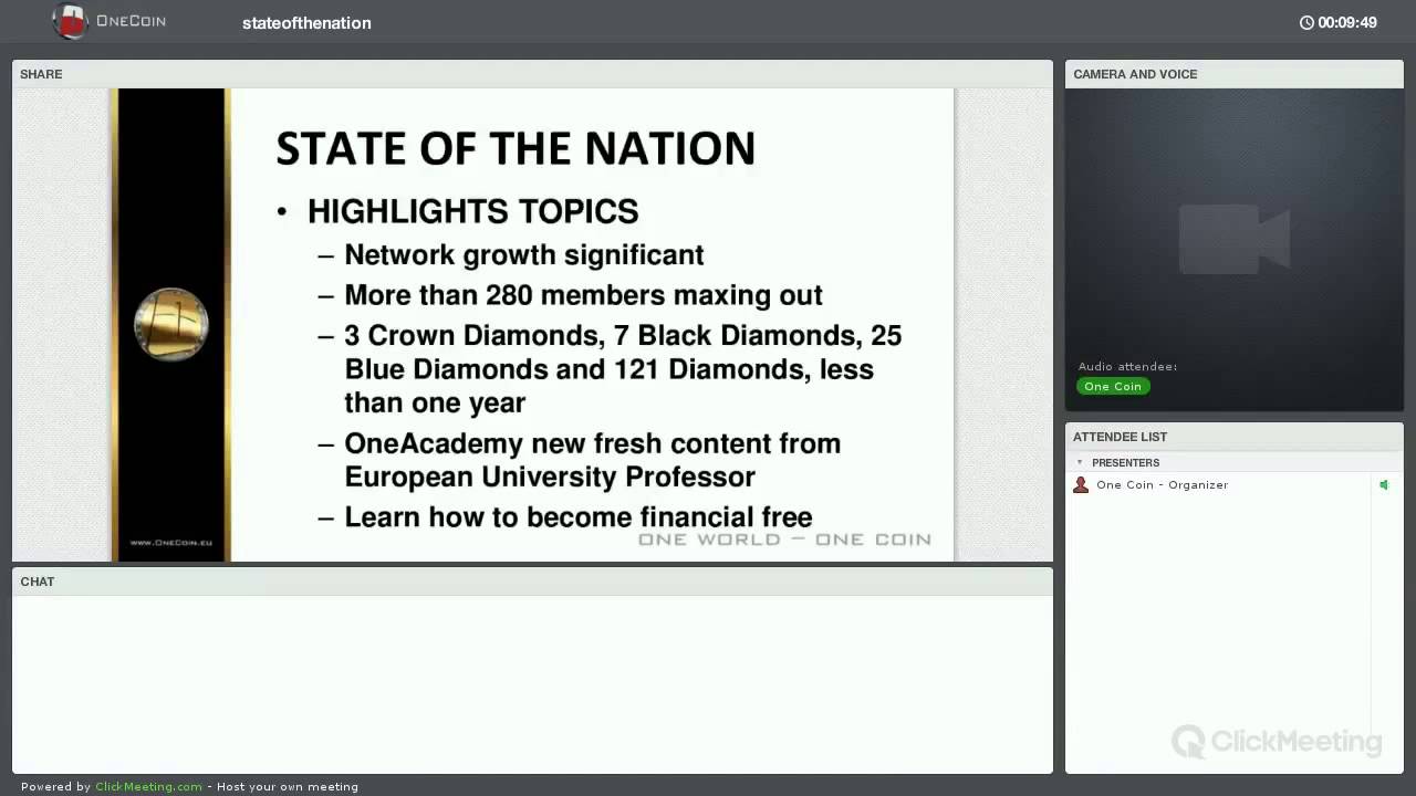 OneCoin - State Of The Nation - 01 Oct 2015