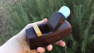 Caleb James Rosewood Smoother Smoothing Hand Plane with Boxwood Closer