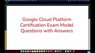 Associate Google Cloud Engineer Sample Questions with answers | Google Cloud Platform Certification