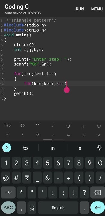 Number pettern using nested for Loop in C program 👍॥ Triangle pettern # ...