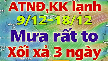 Dự báo thời tiết mới nhất ngày mai 9/12/2025 | dự báo bão mới nhất | thời tiết 3 ngày tới