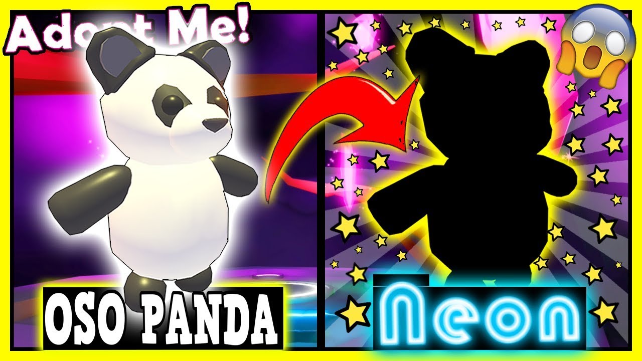 Convierto A Mi Oso Panda Neon En Adopt Me Roblox Youtube - oso v roblox