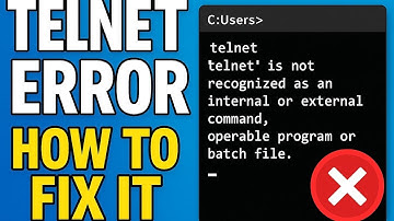Fixed telnet error not recognized as an internal or external command