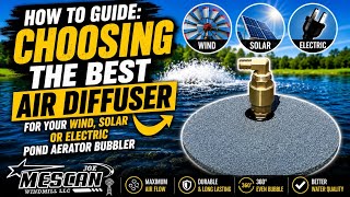 How to Guide: Choosing the Best Air Diffuser for Your Wind, Solar or Electric Pond Aerator Bubbler