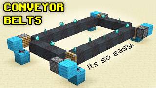How to Build Working Conveyor Belts in Minecraft (Java & Bedrock Editions)