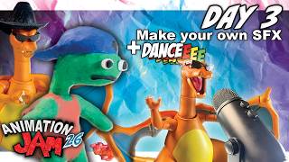 🔴 Watching your entries LIVE!! | Animation Jam 2026 [DAY 3 - Make your own SFX + Dance]