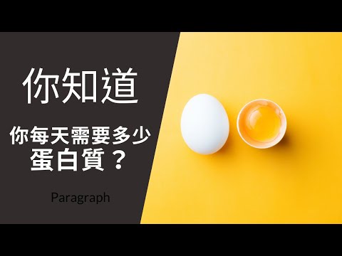 馬上知道你每天需要吃多少蛋白質/哪些人需要額外補充蛋白質？(蛋白質系列1)