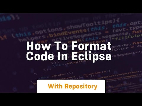 how to format code in eclipse