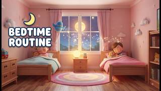 Bedtime Routine Song for Kids 🌙 | Good Night Nursery Rhyme | Sproutopia