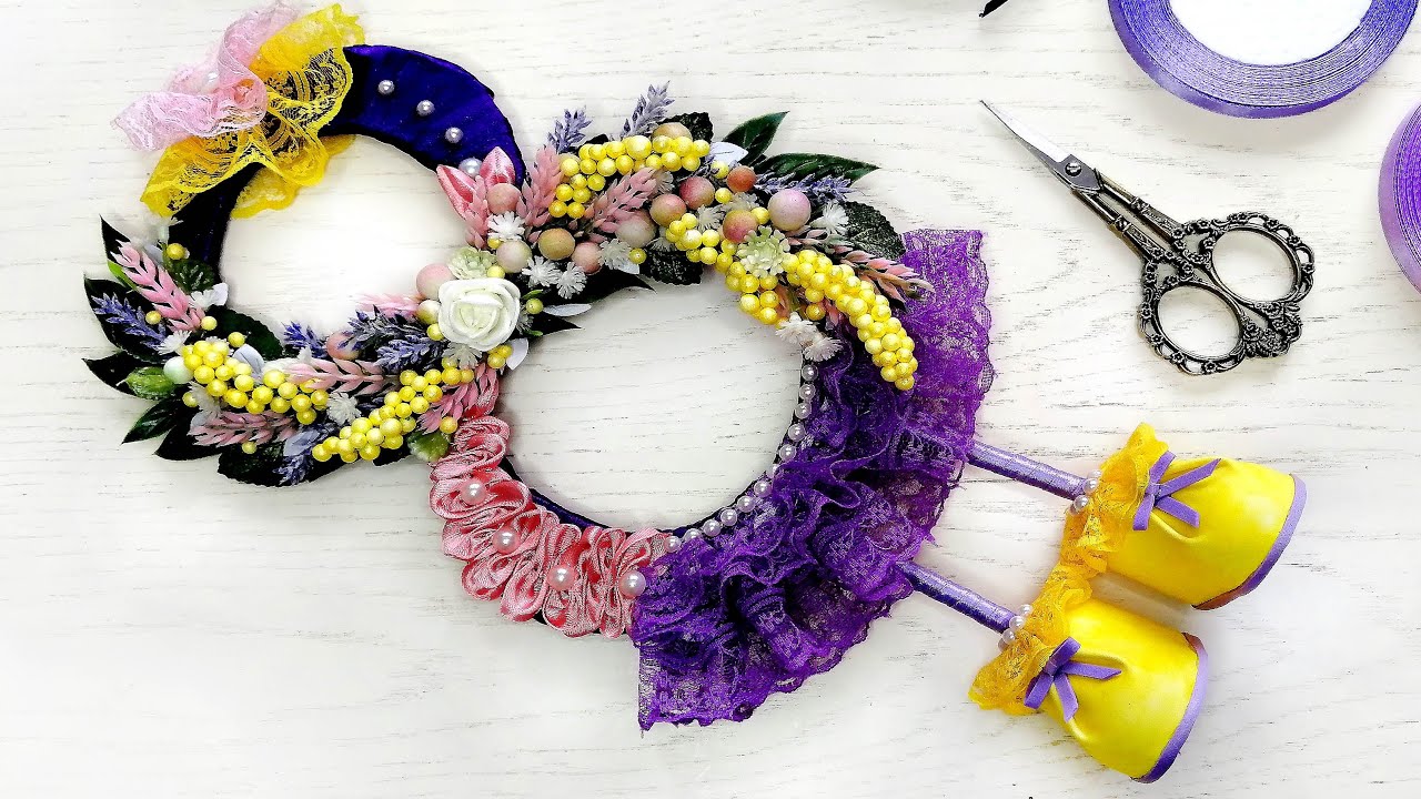 Восьмёрка на ножках в кружеве / Весенняя поделка к 8 марта