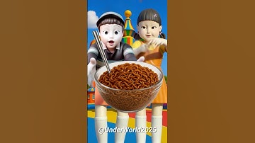 Squid Game AI Black bean noodles ASMR #squidgame #squidgame2 #ai #asmr