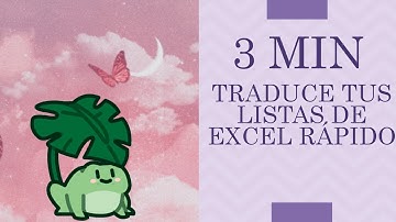 Como TRADUCIR palabras de INGLES a ESPAÑOL en excel