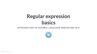 R Tutorial: Regular expression basics