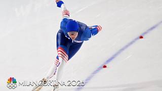 Brittany Bowe finishes 4th in final speed skating race at 2026 Winter Olympics | NBC Sports