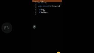 Java Program to Add Two Numbers | Easy Java for Beginners #Java #Coding #Shorts #AddNumbers