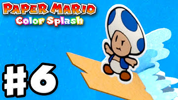 Paper Mario: Color Splash - Gameplay Walkthrough Part 6 - Bloo Bay Beach 100%! (Nintendo Wii U)