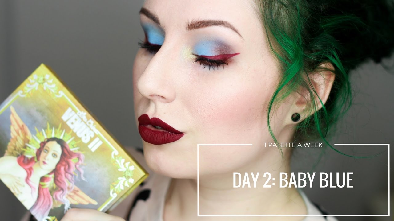LIMECRIME VENUS II - DAY 2: BABY BLUE | 1 PALETTE FOR A WEEK - YouTube