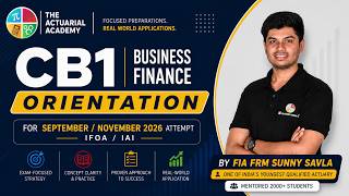 CB1 Orientation | September &amp; November 2026 | IFOA | IAI | Actuarial Science
